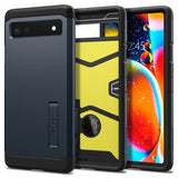 Spigen Google Pixel 6a Deksel Tough Armor Metal Slate