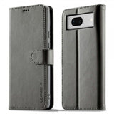 Lc.Imeeke Google Pixel 7 Etui med Kortlomme stativfunksjon Grå