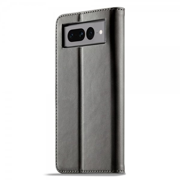 Lc.Imeeke Google Pixel 7 Pro Etui med Kortlomme stativfunksjon Grå