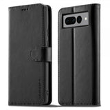 Lc.Imeeke Google Pixel 7 Pro Etui med Kortlomme stativfunksjon Svart