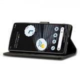 Lc.Imeeke Google Pixel 7 Pro Etui med Kortlomme stativfunksjon Svart