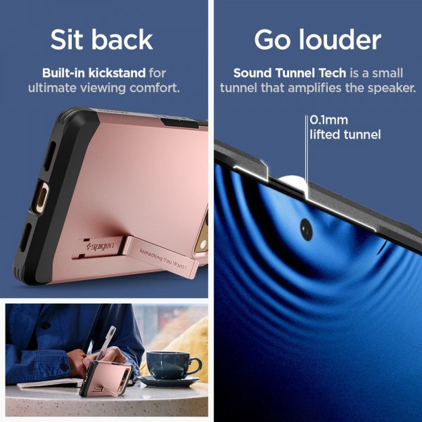 Spigen Google Pixel 7 Pro Deksel Tough Armor Rosegull