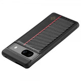 Lc.Imeeke Google Pixel 7 Deksel Karbonfibertekstur Rød Stripe Svart