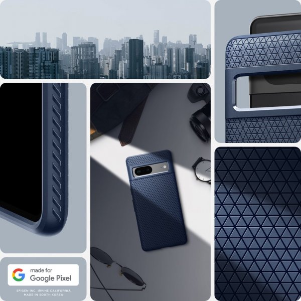 Spigen Google Pixel 7 Deksel Liquid Air Navy Blue