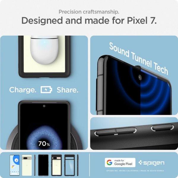 Spigen Google Pixel 7 Deksel Ultra Hybrid Matte Black