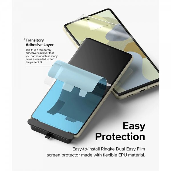 Ringke Google Pixel 7 Skjermbeskytter Dual Easy Film 2-pakning