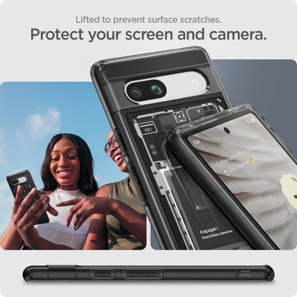 Spigen Google Pixel 7a Deksel Ultra Hybrid Zero One Svart