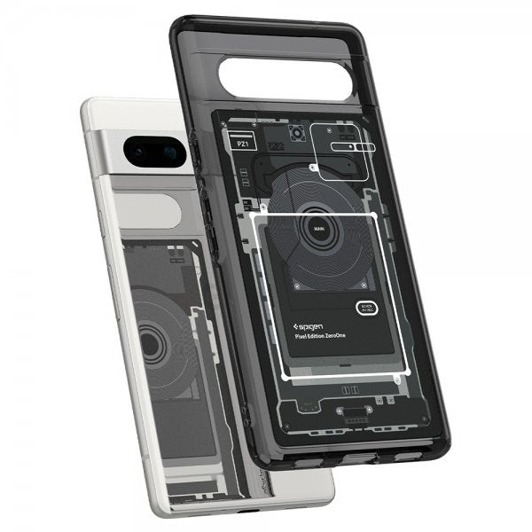 Spigen Google Pixel 7a Deksel Ultra Hybrid Zero One Svart