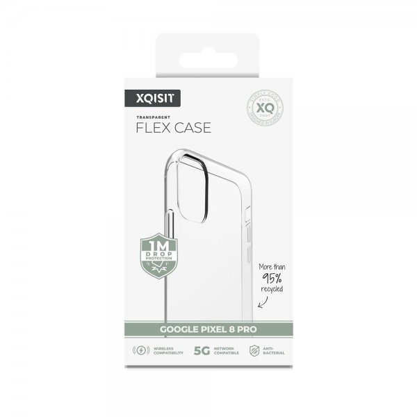 Xqisit Google Pixel 8 Pro Deksel Flex Case Transparent