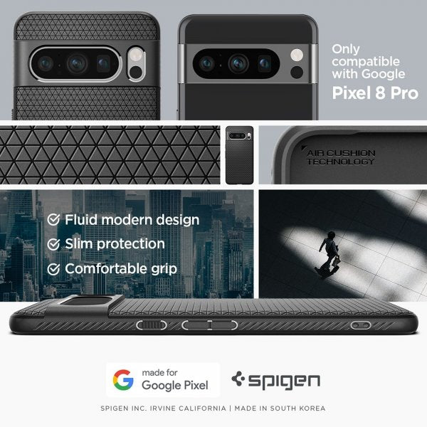 Spigen Google Pixel 8 Pro Deksel Liquid Air Matte Black