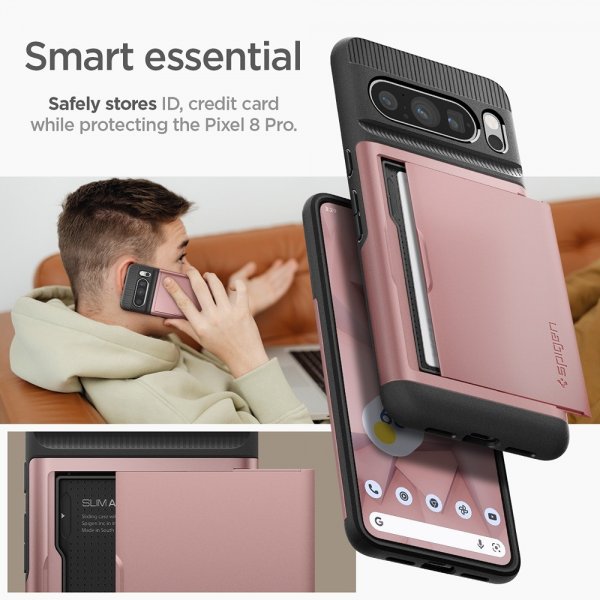 Spigen Google Pixel 8 Pro Deksel Slim Armor CS Rose Gold