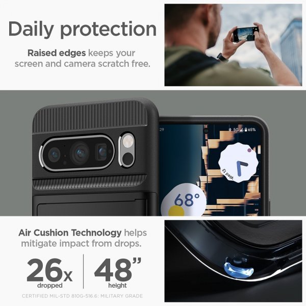 Spigen Google Pixel 8 Pro Deksel Slim Armor CS Svart