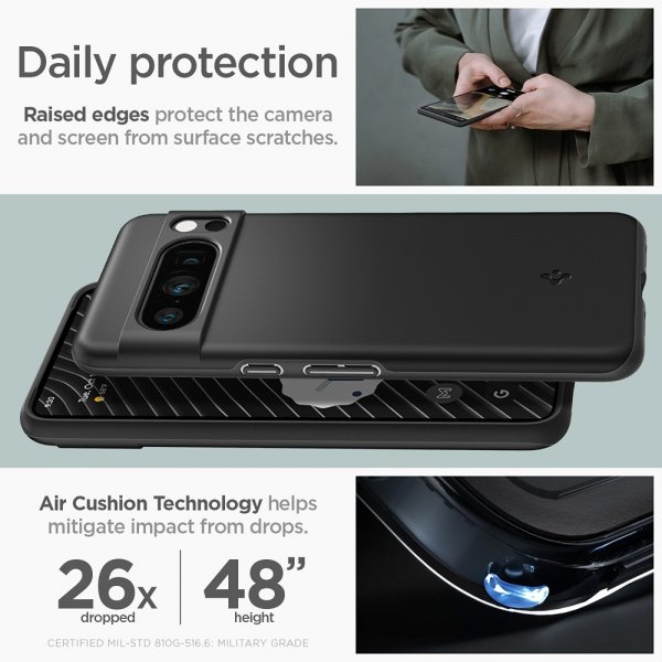 Spigen Google Pixel 8 Pro Deksel Thin Fit Svart