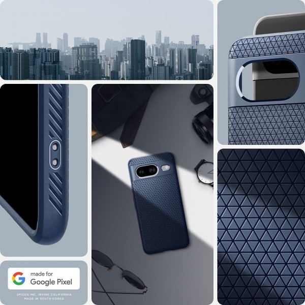 Spigen Google Pixel 8 Deksel Liquid Air Navy Blue