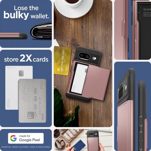 Spigen Google Pixel 8 Deksel Slim Armor CS Rose Gold