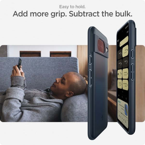 Spigen Google Pixel 8 Deksel Thin Fit Metal Slate