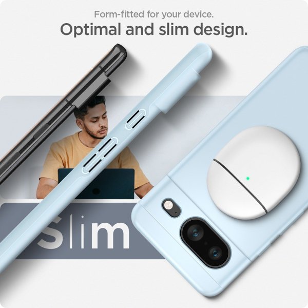 Spigen Google Pixel 8 Deksel Thin Fit Mute Blue