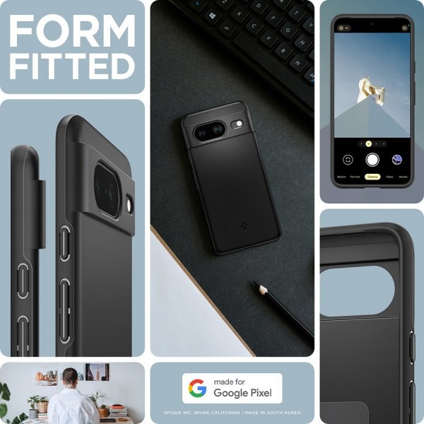 Spigen Google Pixel 8 Deksel Thin Fit Svart