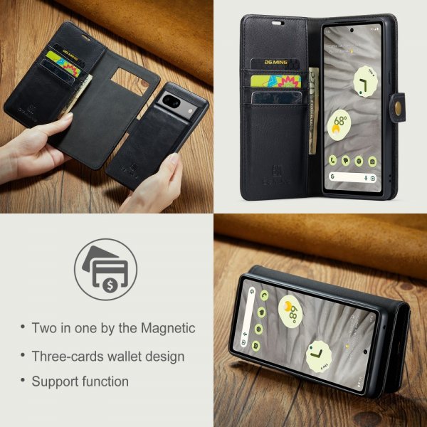 Dg.Ming Google Pixel 8a Etui Avtagbart Deksel Svart