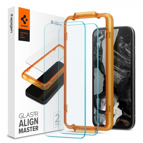 Spigen Google Pixel 8a Skjermbeskytter GLAS.tR ALIGNmaster 2-pakning