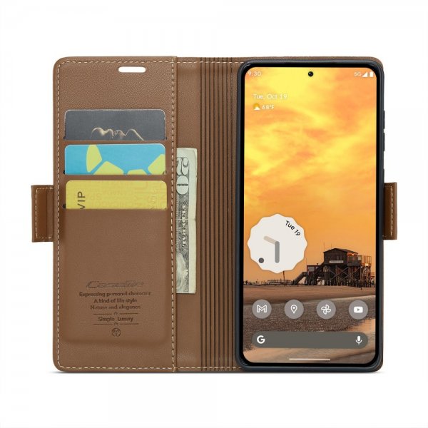 CaseMe Google Pixel 9/Pixel 9 Pro Etui 023 Series Brun