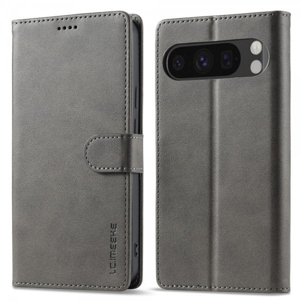 Lc.Imeeke Google Pixel 9/Pixel 9 Pro/Pixel 10/Pixel 10 Pro Etui med Kortlomme Grå