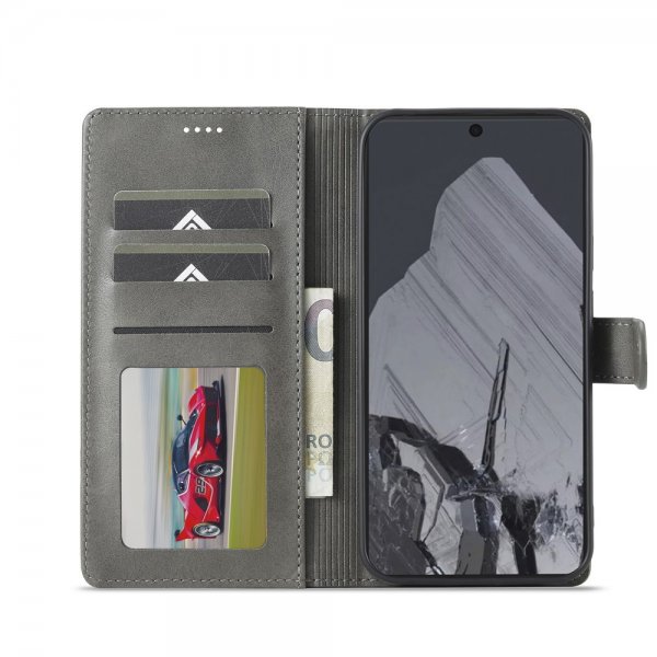 Lc.Imeeke Google Pixel 9/Pixel 9 Pro/Pixel 10/Pixel 10 Pro Etui med Kortlomme Grå