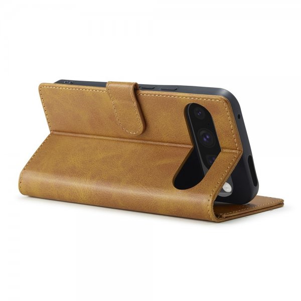Lc.Imeeke Google Pixel 9/Pixel 9 Pro/Pixel 10/Pixel 10 Pro Etui med Kortlomme Lysebrun