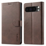 Lc.Imeeke Google Pixel 9/Pixel 9 Pro/Pixel 10/Pixel 10 Pro Etui med Kortlomme Mørkebrun