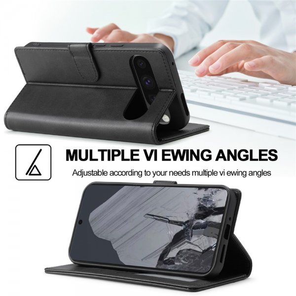Lc.Imeeke Google Pixel 9/Pixel 9 Pro/Pixel 10/Pixel 10 Pro Etui med Kortlomme Svart