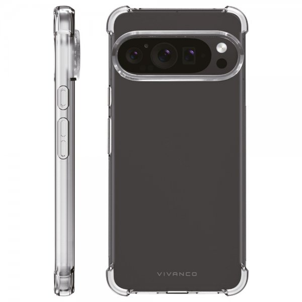 Vivanco Google Pixel 9/Pixel 9 Pro Deksel Anti-Shock Transparent