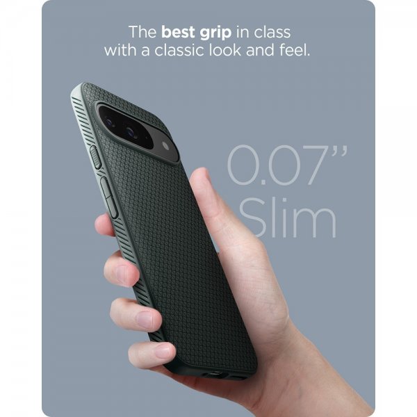 Spigen Google Pixel 9/Pixel 9 Pro Deksel Liquid Air Abyss Green