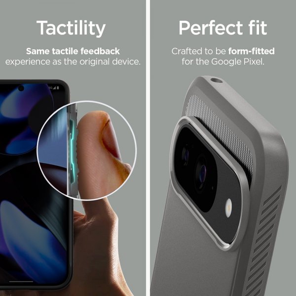 Spigen Google Pixel 9/Pixel 9 Pro Deksel Rugged Armor Marble Gray