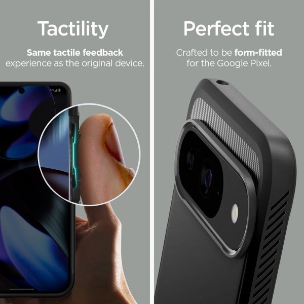 Spigen Google Pixel 9/Pixel 9 Pro Deksel Rugged Armor Matte Black