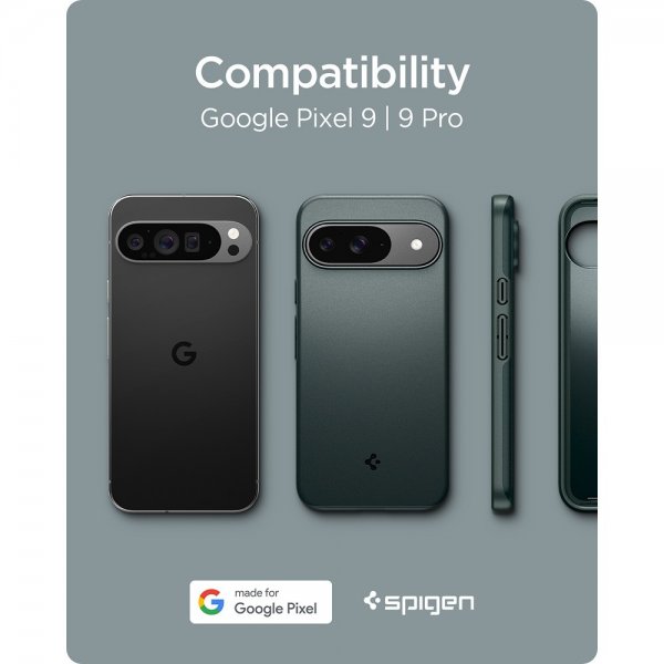 Spigen Google Pixel 9/Pixel 9 Pro Deksel Thin Fit Abyss Green