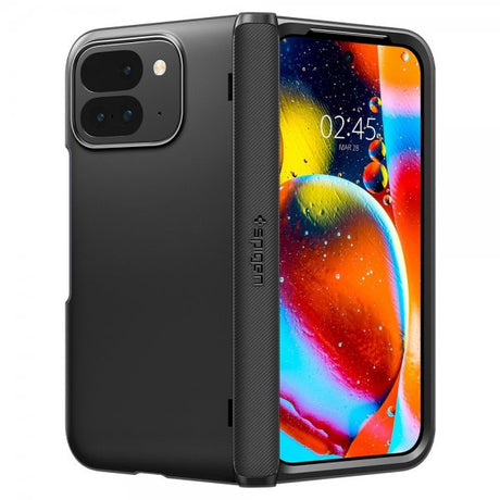 Spigen Google Pixel 9 Pro Fold Deksel Slim Armor Pro Svart