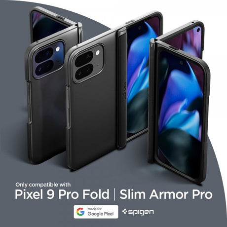 Spigen Google Pixel 9 Pro Fold Deksel Slim Armor Pro Svart