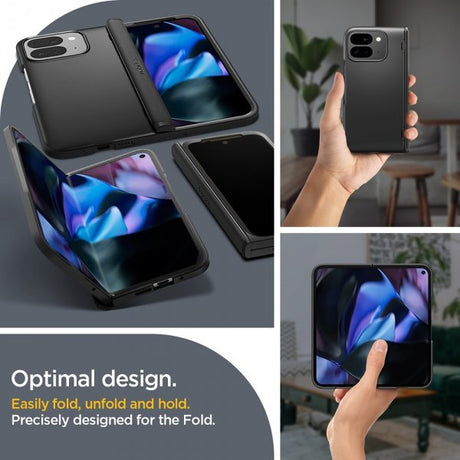 Spigen Google Pixel 9 Pro Fold Deksel Slim Armor Pro Svart
