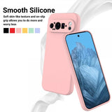 Google Pixel 9 Pro Deksel med Stropp Silikon Rosa