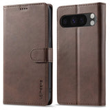 Lc.Imeeke Google Pixel 9 Pro XL Etui med Kortlomme stativfunksjon Mørkebrun