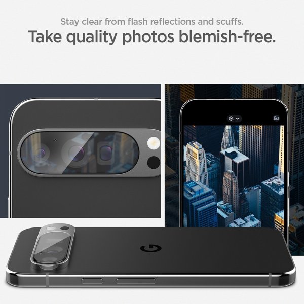 Spigen Google Pixel 9 Pro XL Kamerabeskytter Glas.tR EZ Fit Optik 2-pakning