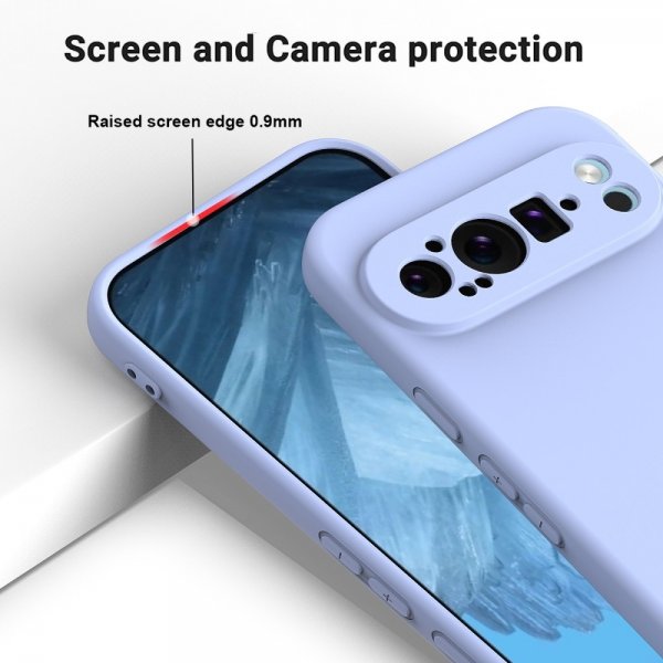Google Pixel 9 Pro XL Deksel med Stropp Silikon Lilla