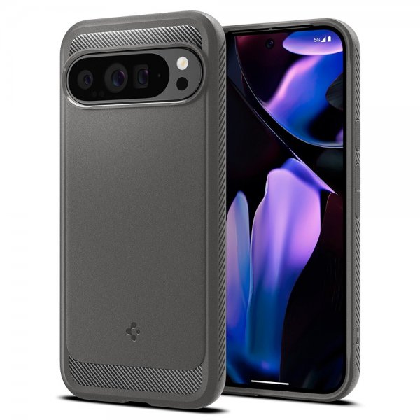 Spigen Google Pixel 9 Pro XL Deksel Rugged Armor Marble Gray