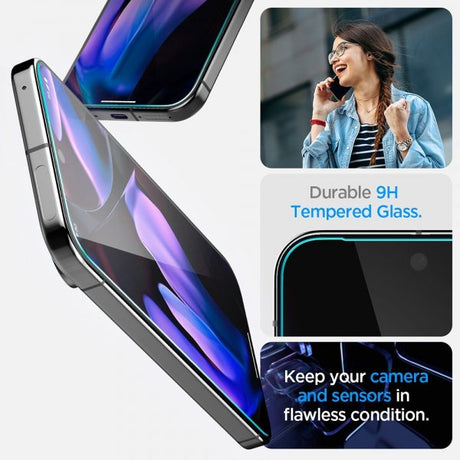 Spigen Google Pixel 9 Pro XL/Pixel 10 Pro XL Skjermbeskytter GLAS.tR EZ Fit 2-pakning