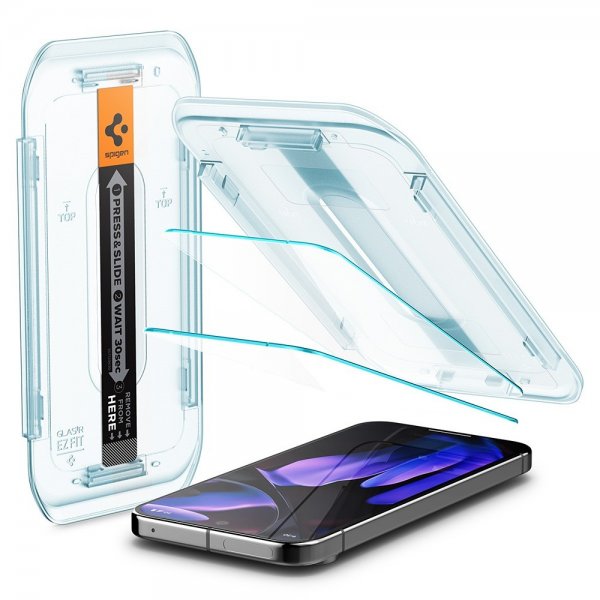Spigen Google Pixel 9 Pro XL/Pixel 10 Pro XL Skjermbeskytter GLAS.tR EZ Fit 2-pakning