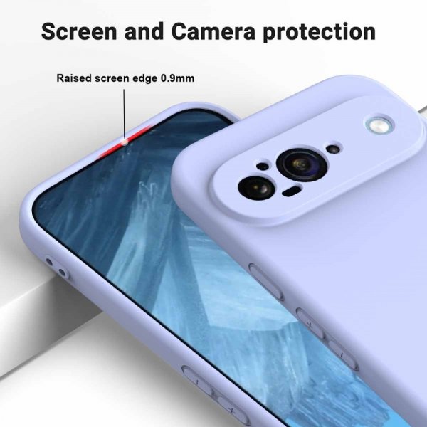 Google Pixel 9 Deksel med Stropp Silikon Lilla