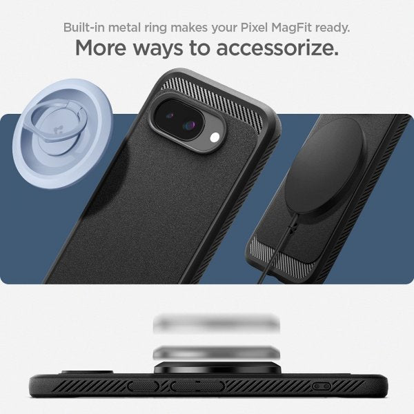Spigen Google Pixel 9a Deksel Rugged Armor MagFit Matte Black