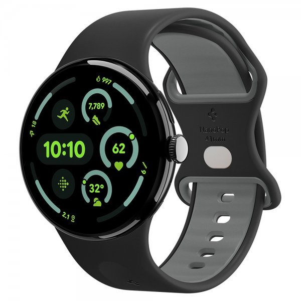 Spigen Google Pixel Watch 1/2/3/4 41mm Armbånd Nano Pop Black Sesame