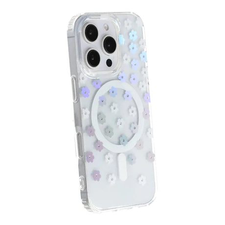 iPhone 16 Pro Max Deksel Blomstret strass MagSafe Blå