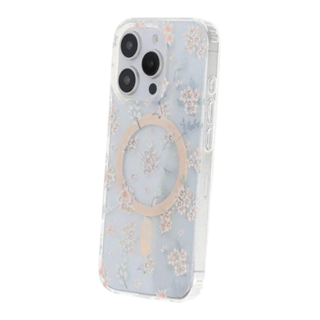 iPhone 16 Pro Max Deksel Blomstret strass MagSafe Rosa